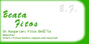 beata fitos business card